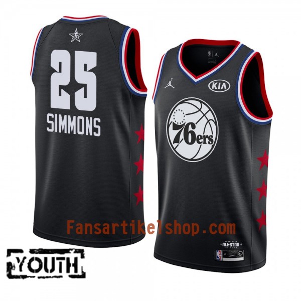 Philadelphia 76ers Trikot Ben Simmons 25 2019 All-Star Jordan Brand Schwarz Swingman - Kinder Philadelphia 76ers Trikot Ben Simmons 25 2019 All-Star Jordan Brand Schwarz Swingman - Kinder